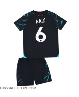 Günstige Manchester City Nathan Ake #6 3rd trikot Kinder 2023-24 Kurzarm (+ Kurze Hosen)